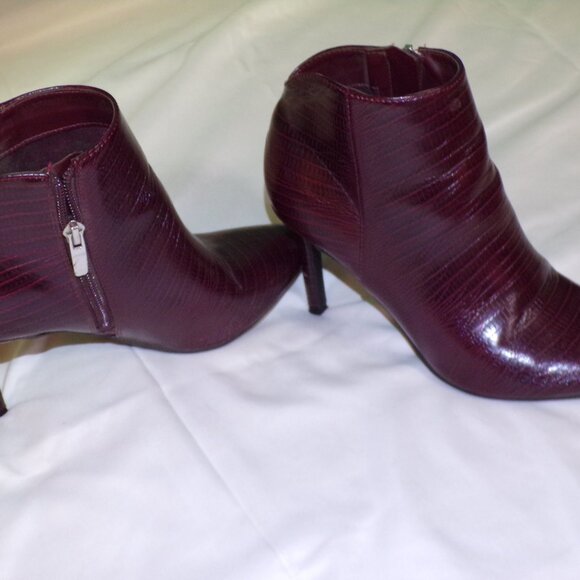 Nine west maroon high heeled booties size 6 style franky 3 - Picture 5 of 7